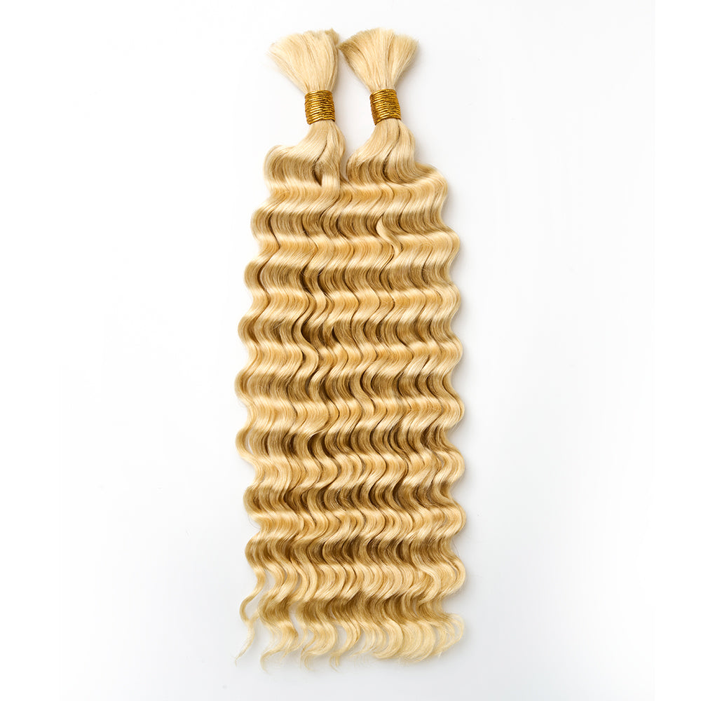 Newmiss Deep Wave Braiding Bulk Hair – Easy Installation Curly Human Hair for Protective Hairstyles