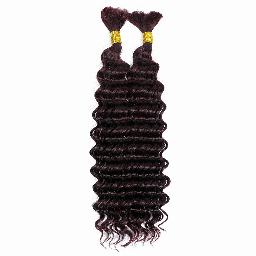Newmiss Deep Wave Braiding Bulk Hair – Easy Installation Curly Human Hair for Protective Hairstyles