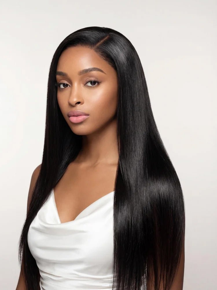 Lace Frontal Wig Virgin Human Hair Natural Black - newmiss hair