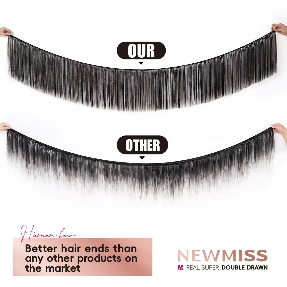 NEWMISS Natural Color Bone Straight 100% Raw Vietnamese hair 3 SDD bundles - newmiss hair